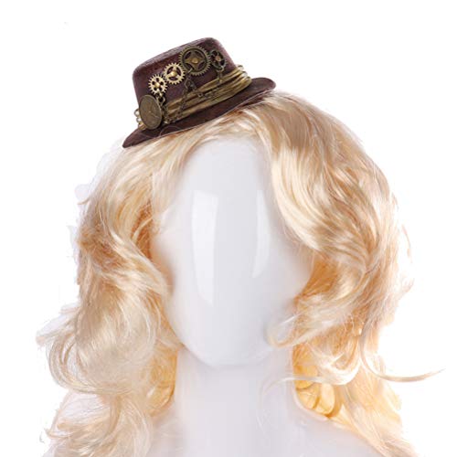 TOYANDONA Steampunk Cilindro Mini Victorian Sombrero Metal Gear Chain Edel Cilindro para Halloween Carnaval Cosplay Potencia