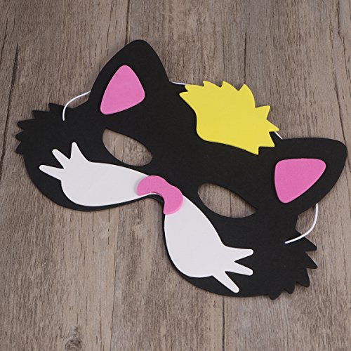 TOYMYTOY 20 Unids Mascarillas de Animales de Espuma Divertida Selva Zoológica Animal Máscara Para Niños Partido de Halloween Masquerade Vestir Prop con Correa Elástica