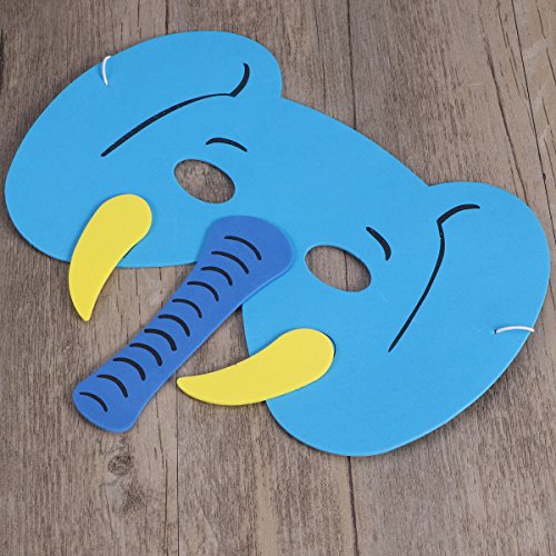 TOYMYTOY 20 Unids Mascarillas de Animales de Espuma Divertida Selva Zoológica Animal Máscara Para Niños Partido de Halloween Masquerade Vestir Prop con Correa Elástica