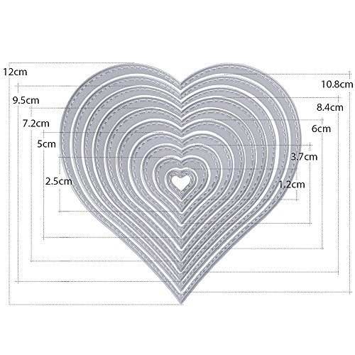 Troqueles de Metal Dies Corte Plantillas Estarcir para Tarjeta, Papel, Álbum Scrapbook, DIY