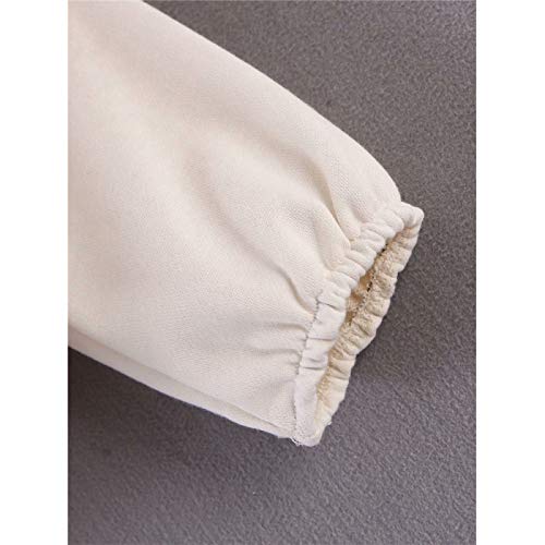 U/A Suéter de Invierno de las Mujeres Sueltas y Versátiles Cuello Redondo Laminado Decorativo Costura Superior de Manga Larga