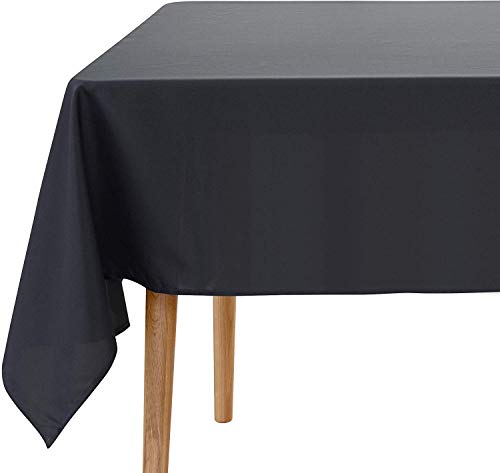 UMI by Amazon Mantel Mesa Rectangular de Tela Oxford 1 Pieza 140x200cm Gris Oscuro