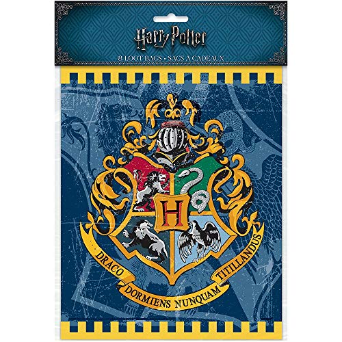 Unique Party 59113 Bolsas de Regalo Harry Potter Paquete de 8, Multicolor, Talla única