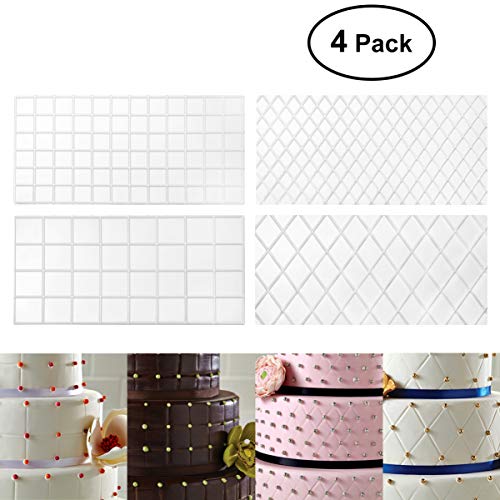 UPKOCH 4 moldes para tartas de plástico de grado alimenticio, creativo, práctico, duradero, de textura transparente, ideal para el hogar, restaurante, tienda de repostería