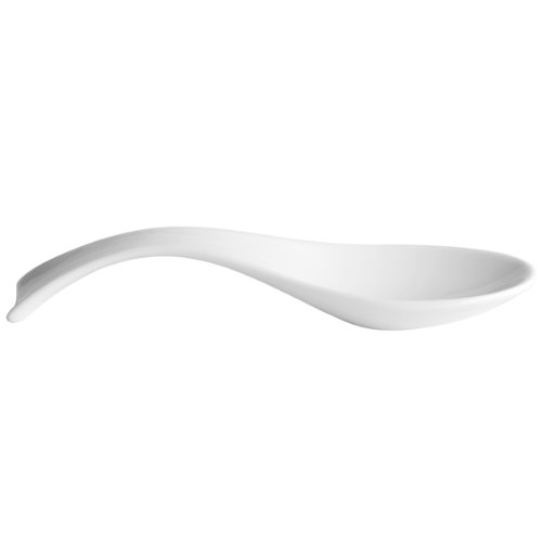 Utopía z06016 Fine China cuchara de degustación, 5,5 ", 14 cm, Anton negro (Pack de 6)