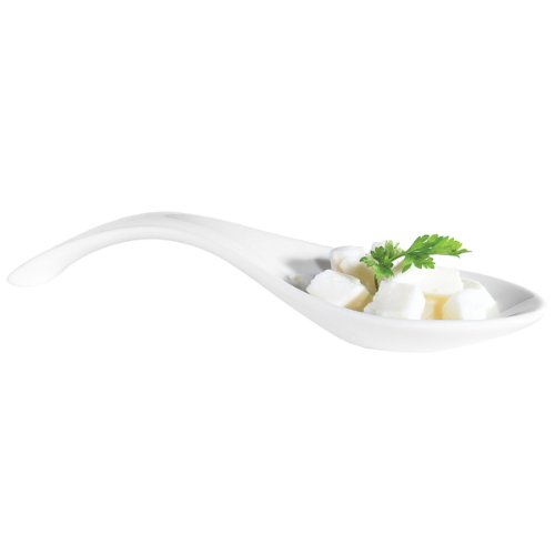 Utopía z06016 Fine China cuchara de degustación, 5,5 ", 14 cm, Anton negro (Pack de 6)