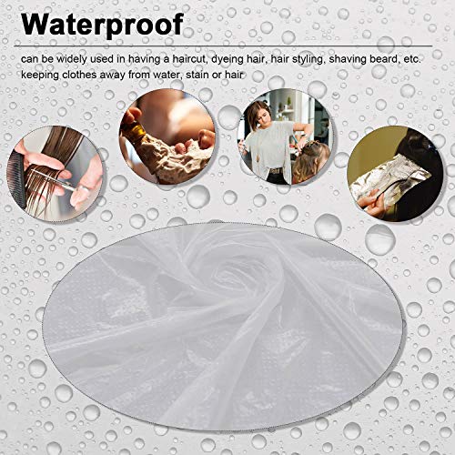 Vainehay 200 unidades de peluquería, desechables, cortapelos transparente, impermeable, delantal de peluquería para adultos, niños, 60 x 90 cm