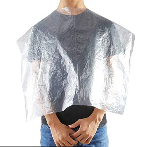 Vainehay 200 unidades de peluquería, desechables, cortapelos transparente, impermeable, delantal de peluquería para adultos, niños, 60 x 90 cm