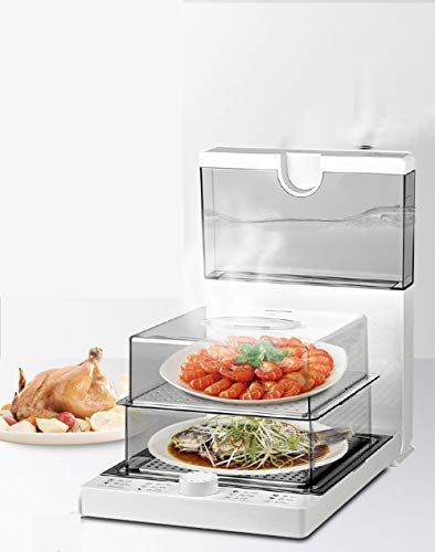 Vaporizador eléctrico plegable, vaporizador, jaula de vapor, multifunción, máquina de cocinar en casa, transparente, tamaño, capacidad, multicapa
