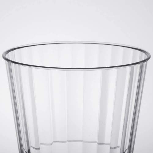 Vasos de plástico de alta resistencia con diseño de cristal, 265 ml, paquete de 40 unidades