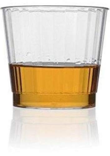 Vasos de plástico de alta resistencia con diseño de cristal, 265 ml, paquete de 40 unidades