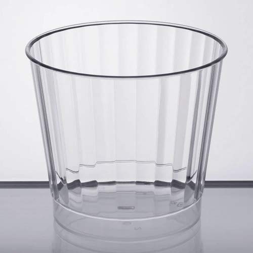 Vasos de plástico de alta resistencia con diseño de cristal, 265 ml, paquete de 40 unidades