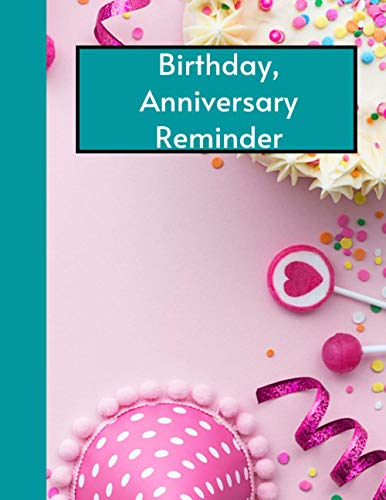 Vibrant Violet Color Theme Image Cover Birthday, Anniversary Reminder: 124 pages, (Large, 8.5 x 11 Inches)