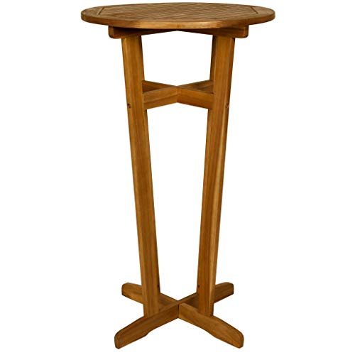 vidaXL Madera Acacia Maciza Set Mesa y Sillas Bar 3 Piezas Mobiliario Exterior