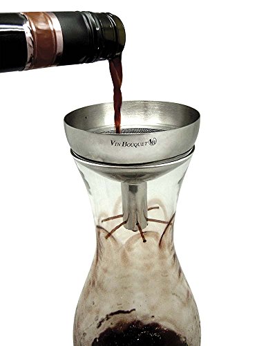 Vin Bouquet FIA 020 - Embudo Decantador de Vino de Acero Inoxidable