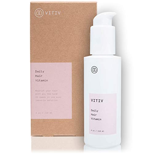 VITIV Vitamina para el cabello - Acondicionador sin enjuague con aceites de semilla de Chia y de Sacha Inchi - Natural, Vegano, Sin Silicona - Incluye peine (4 oz.)