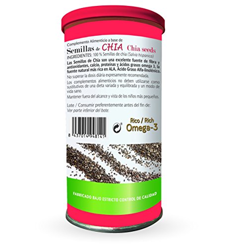 Vive+ Semillas de Chia, Lata - 3 Paquetes de 225 gr - Total: 675 gr
