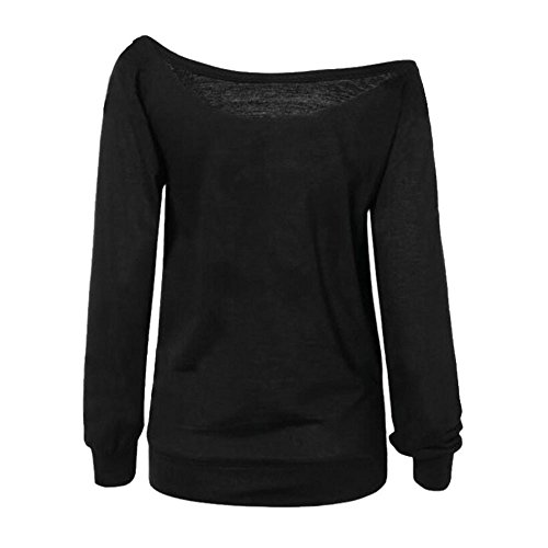 VJGOAL Mujeres otoño Casual Sexy Labios Impreso Manga Larga Sudadera Pullover Tops Blusa Camisa(XL,Rojo)
