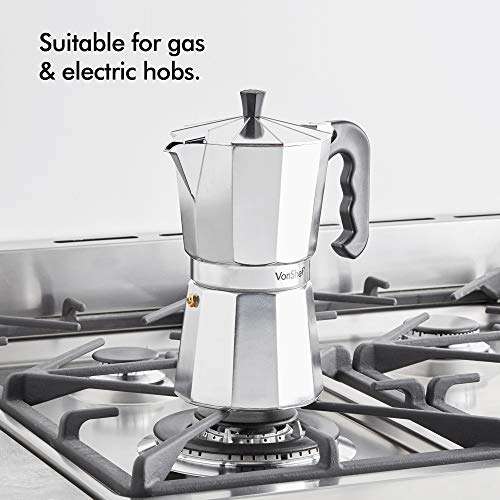 VonShef Cafetera Italiana Espresso para hornillo 9 Tazas