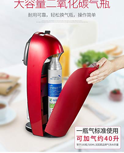 WARM ROOM Spirit Sparkling Water Maker, dispensador de Agua con Gas para la adición Individual de carbonatación al Agua del Grifo,Rojo