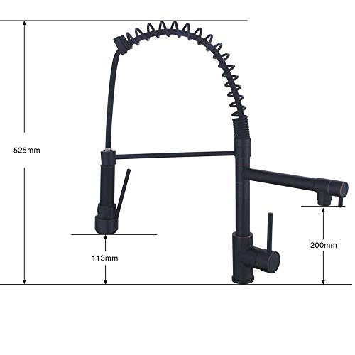 water tap Europeo Grifo de Cocina Latón Cromado Rotación de 360 Grados Soporte único Agujero único Extractor Giratorio Caño Mezclador Giratorio Pulverizadores Dobles Grifo de Fregadero de Cocina