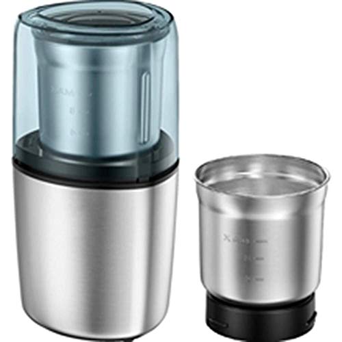 WEIZI Molinillo de café eléctrico Molinillo de café eléctrico con Cuenco extraíble 1 Cuencos de Acero Inoxidable extraíbles para Granos de café Frutos Secos y Especias Blanco