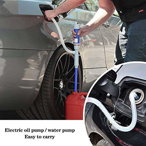 WEKON Bomba eléctrica de sifón, Sumergible, para líquidos, Funciona con Pilas (10 L/min de Potencia de Bombeo)