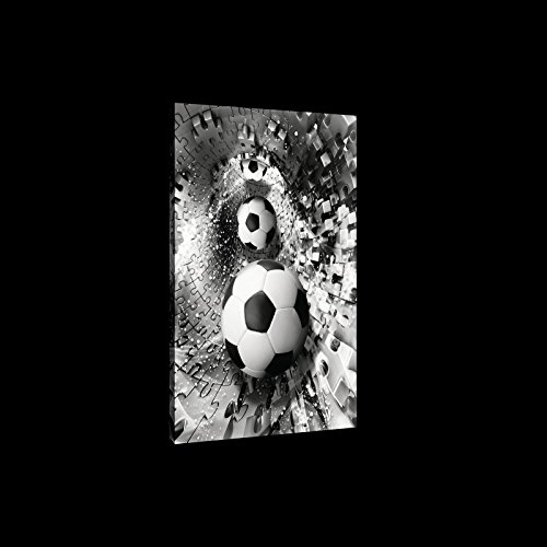 welt-der-träumewandbild canvasbild lienzo impresión lienzo | balones de fútbol en 3d Puzzle túnel | lienzo | Imprimir 20096 _ pp-ms | deporte fútbol Puzzle 3d gris plata túnel FC, O1 (100cm. x 75cm.)