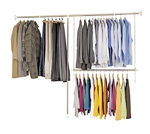 Wenko 6200030100 - Perchero Extensible (150-250 cm), 3 Piezas