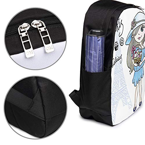 WEQDUJG Mochila Portatil 17 Pulgadas Mochila Hombre Mujer con Puerto USB, Panadería Paris Delicious Baking Mochila para El Laptop para Ordenador del Trabajo Viaje
