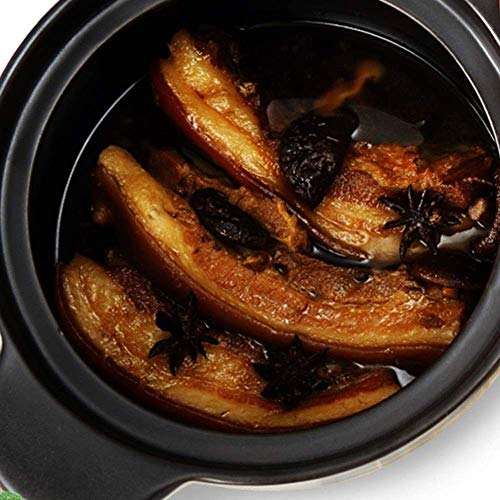 WEWE Olla para cazuela de Arcilla Olla para cocinar de Arcilla Olla para estofado Cazuela de cerámica - Almacenamiento térmico Sartén Duradera Fácil de Limpiar - Capacidad2.5L_A