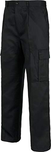Work Team Pantalón. Elástico en cintura, multibolsillos: dos bolsos laterales en perneras. HOMBRE Negro 42