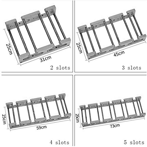 WRJJ Gabinete Contador de Vidrio Soporte de Vidrio Vidrio montado en la Pared de Madera Maciza - Puede acomodar Cualquier Tipo de Copa a 31cm