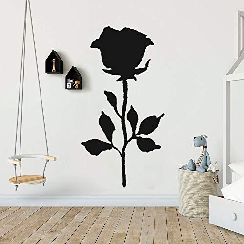 wZUN Hermosa Etiqueta de la Pared de Rosa Realista Flor decoración de la habitación del Dormitorio Familiar Vinilo extraíble 57X108cm