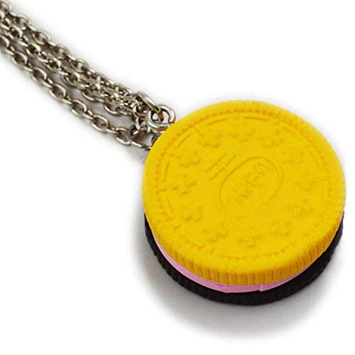 XIAOHNNL Leche de corazón a corazón Sabor a Fresa Amistad Colgante de bizcocho de Dos Piezas Collar de Pareja | Collar Colgante