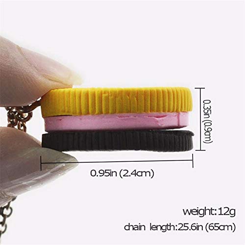 XIAOHNNL Leche de corazón a corazón Sabor a Fresa Amistad Colgante de bizcocho de Dos Piezas Collar de Pareja | Collar Colgante