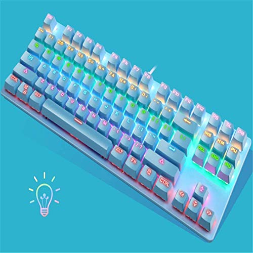 XIUYU Teclado de Punk mecánica, Verde Teclado del Eje, Office Keyboard Juegos, conexión Teclado del Cuaderno