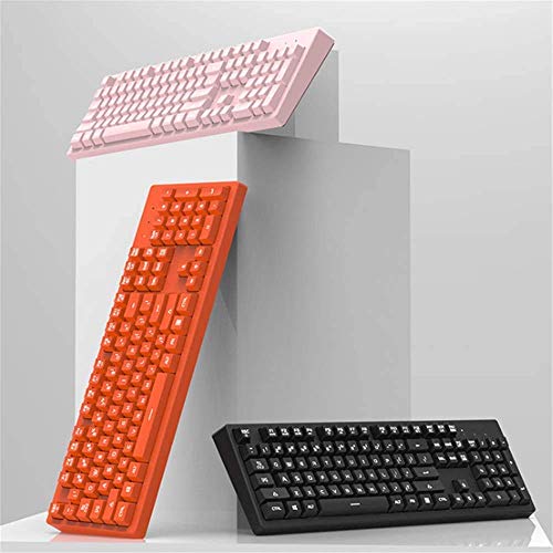 XIUYU Teclado mecánico, té-Axis Feel Teclado, Teclado de Oficina Femenina, Teclado LuminoGaming