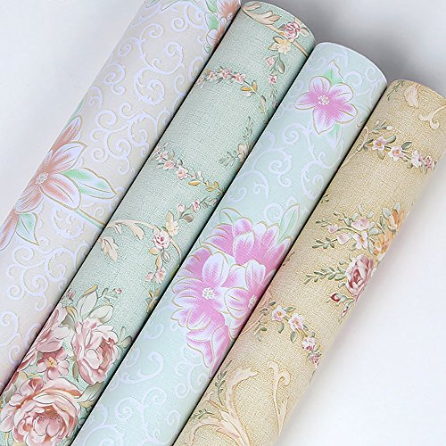 Ya Jin - Adhesivo para cajón o armario, diseño vintage de flores