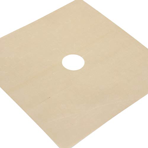 YARNOW El Quemador de La Estufa Cuadrada Cubre Las Cubiertas de La Encimera de Gas Revestimientos de La Encimera Del Quemador de Gas de Alta Resistencia Hojas para La Cocina Casera 27X27cm Beige