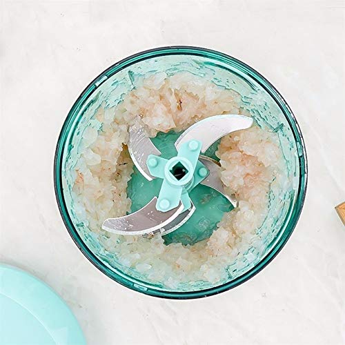 YJXD Manual de Blender procesador de Alimentos Chopper máquina de Cortar de Seguridad Duradero Mezclador de Cocina del hogar batidora portátil (Color : Blue)
