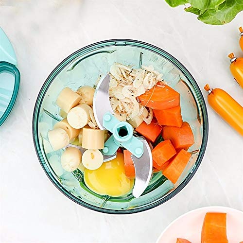 YJXD Manual de Blender procesador de Alimentos Chopper máquina de Cortar de Seguridad Duradero Mezclador de Cocina del hogar batidora portátil (Color : Blue)