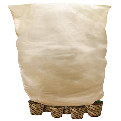 Yorbay Cubierta de protección contra heladas de Plantas de Invierno, contra Congelación y contra Nieve 240 x 200 cm Reutilizable, Beige