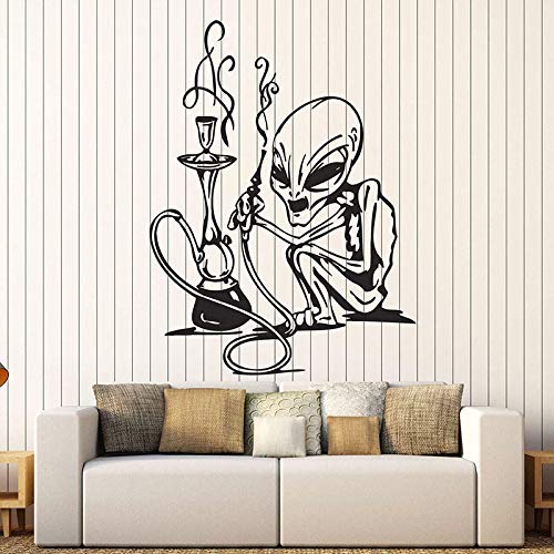 YuanMinglu Etiqueta de la Pared de la cachimba Apliques de Vinilo decoración para Fumar Hookah Bar Shop Mural extraíble Tienda Logo decoración 55X42 CM