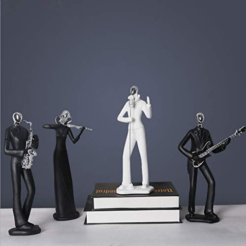yueyue947 Modern Abstract Resin Music Band Estatuilla Músico Escultura Instrumento Musical Estatua Home Office Living Room Decor/Sax