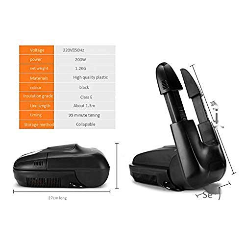 Zapato Bota secadora secadora eléctrica, Guante secadora y secador de botas con el ventilador de calor, Estante ajustable portátil y el temporizador, Diseño plegable y secado rápido for zapatos, guant