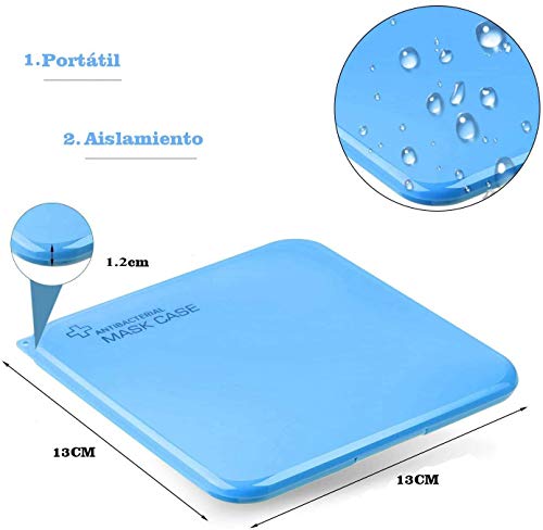 ZCENTER Caja de mascarillas Almacenamiento de máscaras Desechables Caja de Máscara de Plástico Estuches de Almacenaje de Plástico Portátiles con Tapas Estuche para mascarillas 【4pcs】