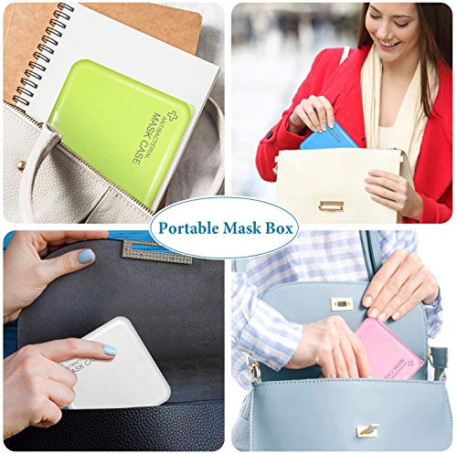 ZCENTER Caja de mascarillas Almacenamiento de máscaras Desechables Caja de Máscara de Plástico Estuches de Almacenaje de Plástico Portátiles con Tapas Estuche para mascarillas 【4pcs】
