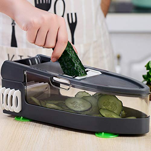 ZFFLYH Manual de Verduras Chopper, Multifuncional Vehículo del Corte de Máquina de Fruta Máquina de Cortar de Zanahoria Rallador de Verduras Cortador Rebanadas Rallado Cortado En Cuadritos