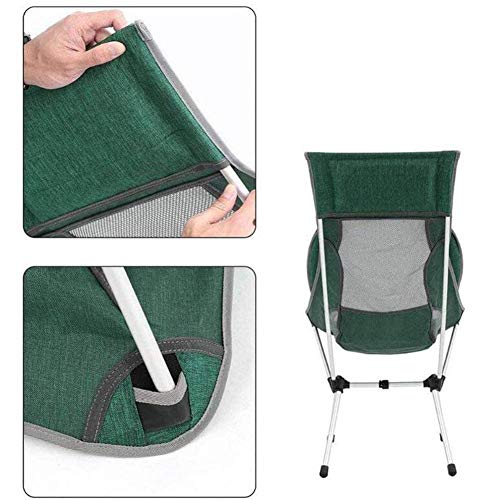 Zidao Tumbona, Camping Plegable de Aluminio Silla Silla de la Pesca Ultraligero con Bolsa de Transporte Silla Plegable de Camping para Excursionismo Senderismo,Rojo